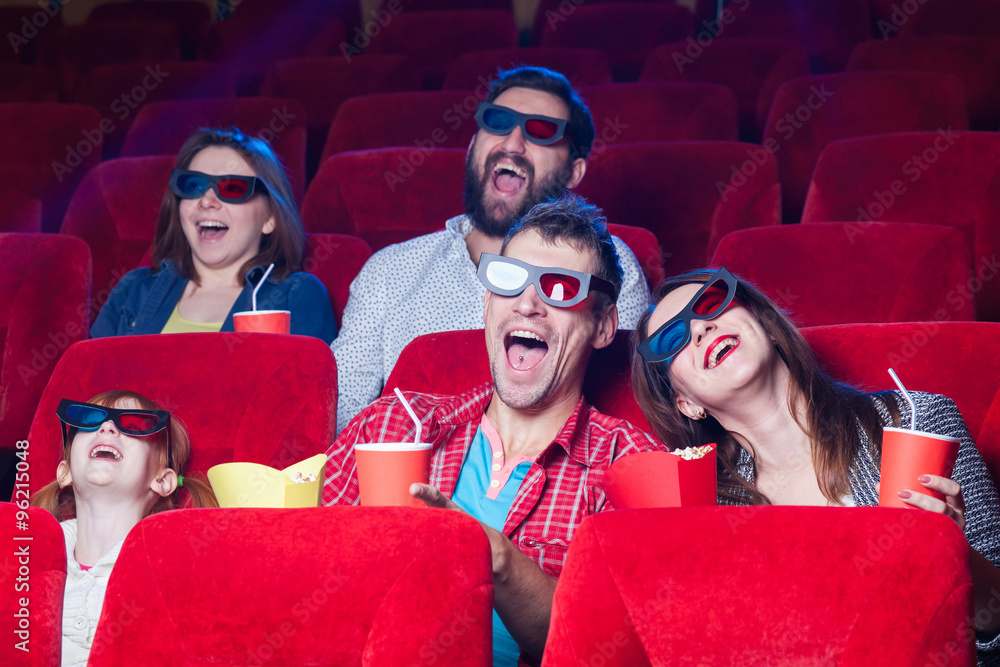 Obraz premium The people's emotions in the cinema