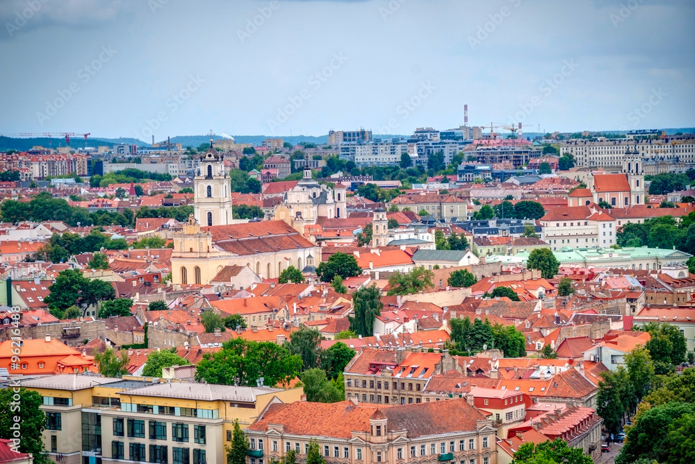 View over Vilnius, capital of Lithuania, HDR photo