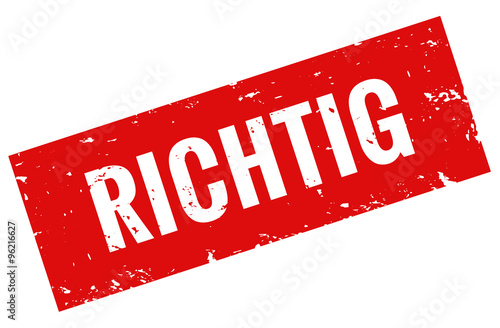 Stempel Grunge rot Richtig