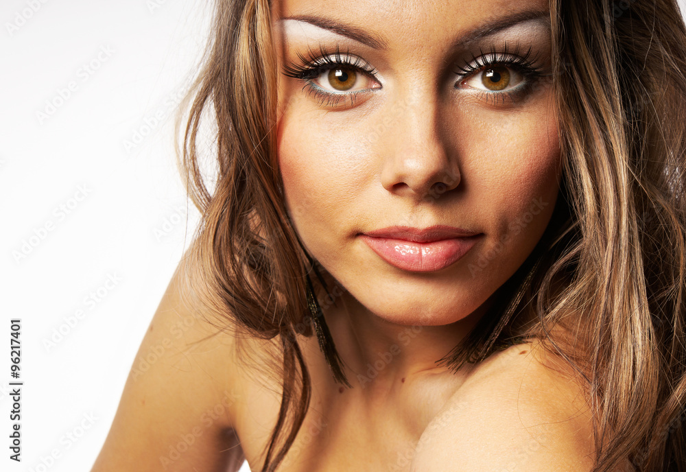 Woman beautiful face with perfect makeup Woman beautiful face with perfect makeup