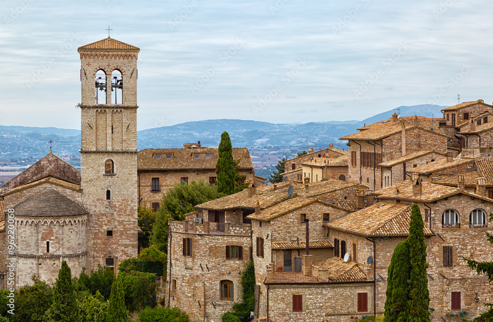 Old houses in Assisi, Umbria, Italy