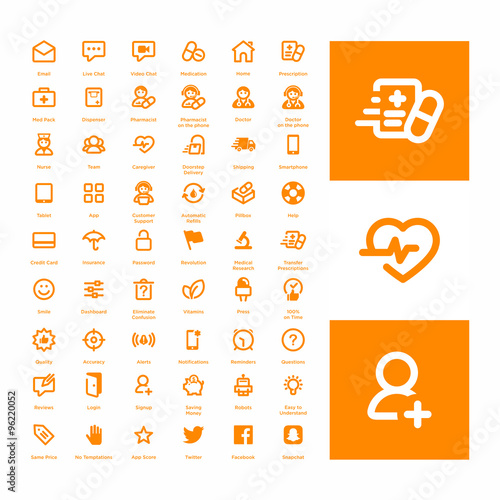 54 Medical Icon Set
