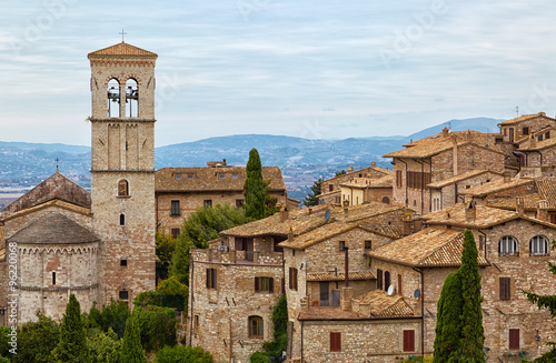 Old houses in Assisi, Umbria, Italy