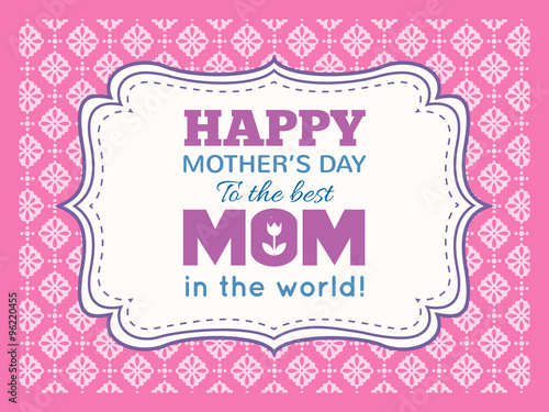 Happy Mothers day. Typography letter font type
