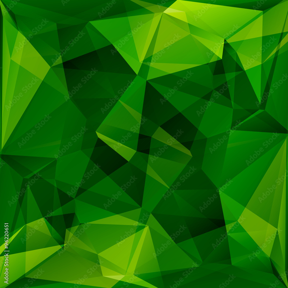 green polygonal background