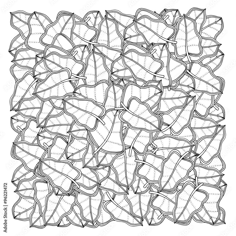 Obraz premium square frame of leaves