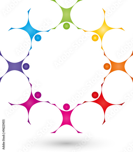 Viele Menschen Logo, Gruppe, Kinder