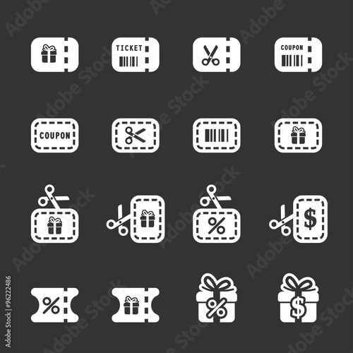 coupon and discount icon set 3, vector eps10