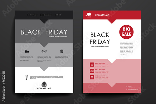 Set of brochure, poster design templates in sale style