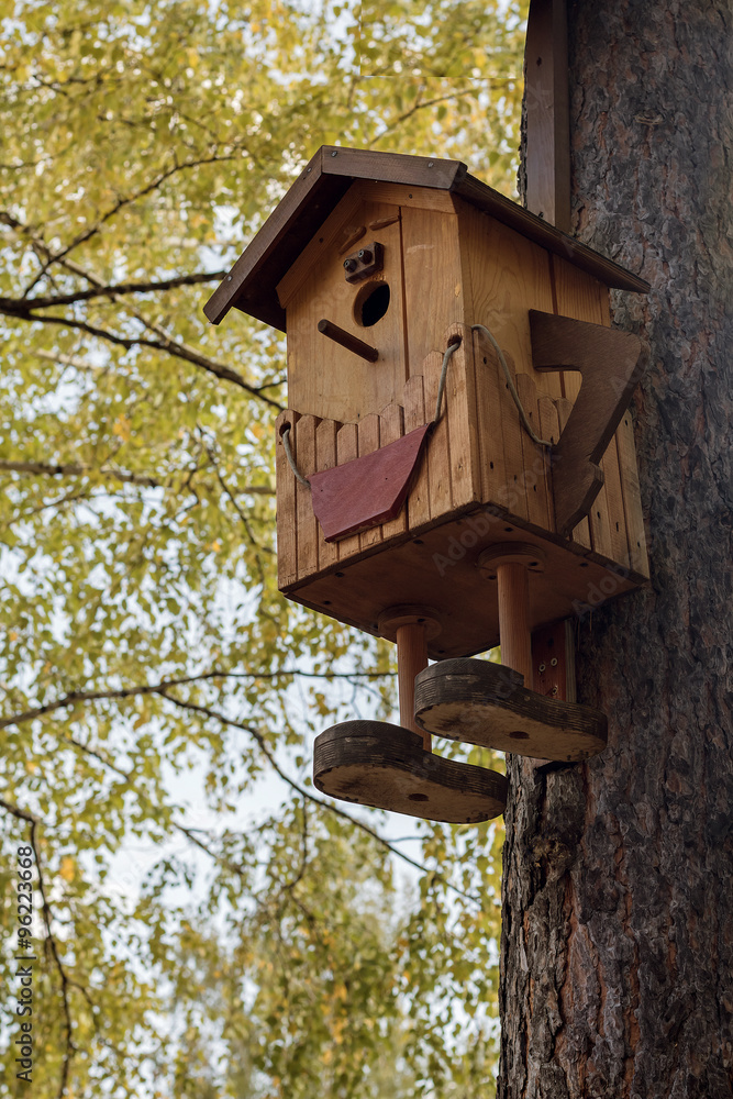 Wooden birds feeders Wooden birds feeders
