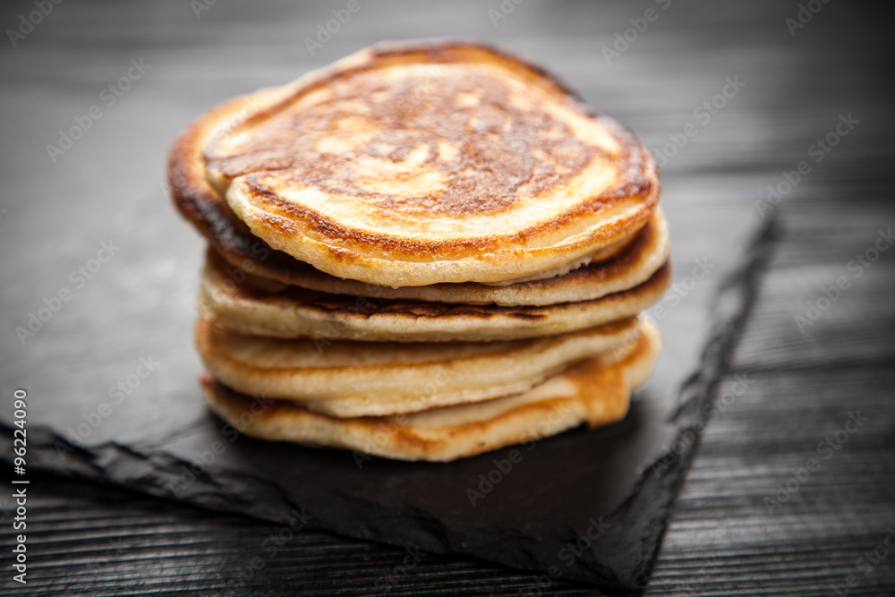 High pile of delicious pancakes High pile of delicious pancakes