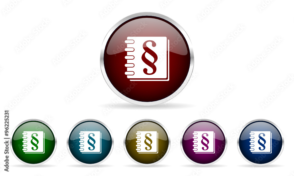 justice vector icons set