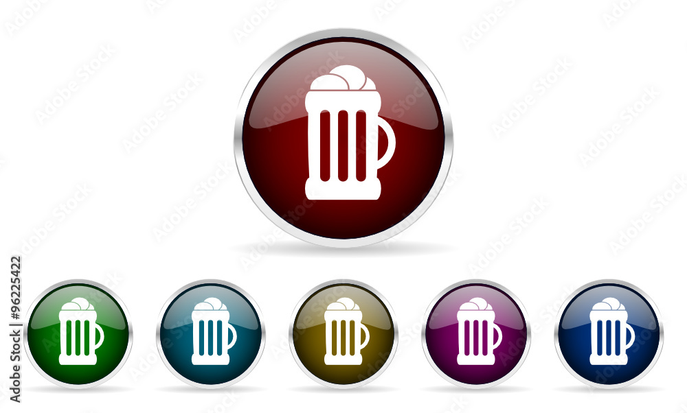 beer vector glossy web icon set beer vector glossy web icon set