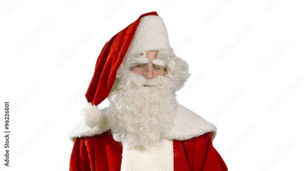 Santa Claus is making different facial expressions Santa Claus is making different facial expressions