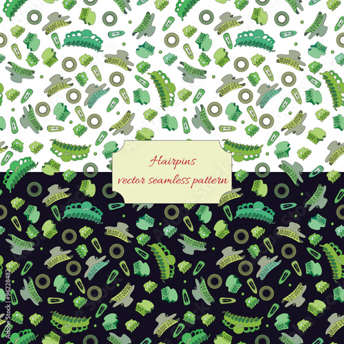 seamless pattern with   hairpins