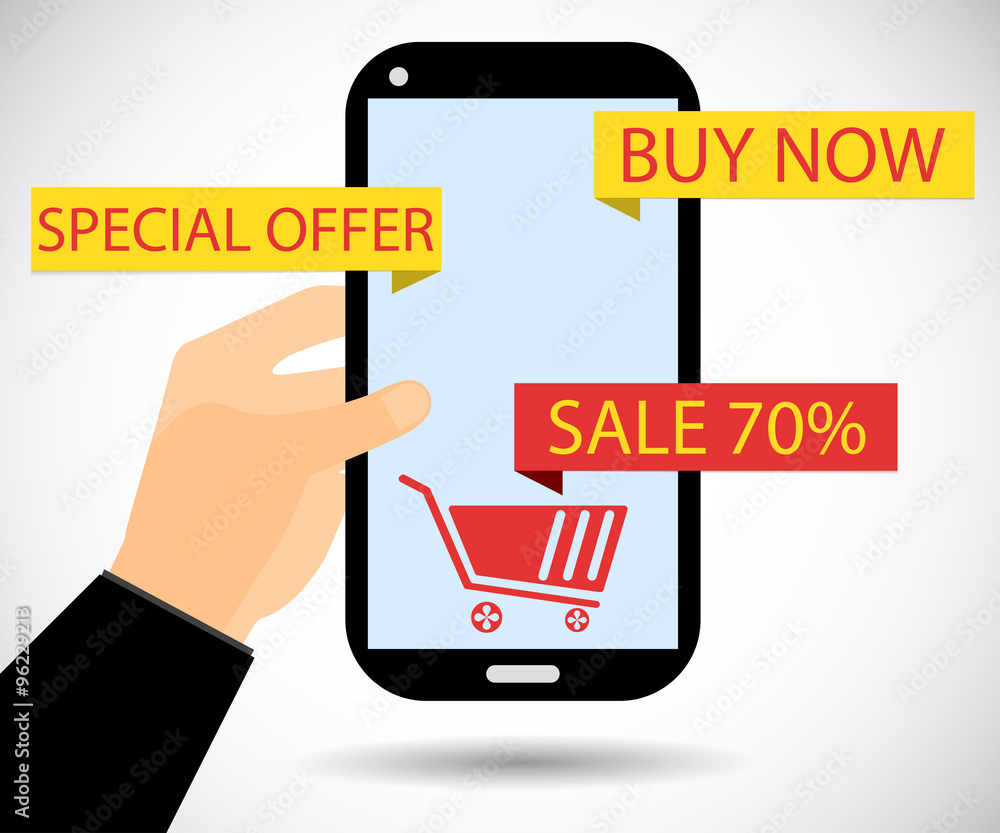 Online shopping. Sale of 70 percent. Cyber Monday Online shopping. Sale of 70 percent. Cyber Monday