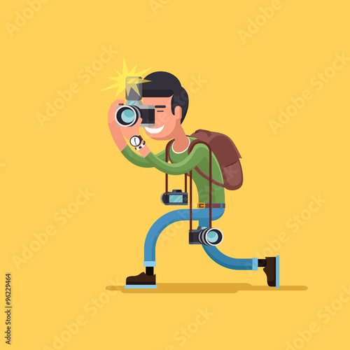 Vector photographer character