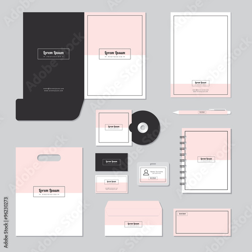 Stationary template design. Corporate identity business set.