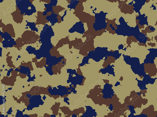 Seamless woodland camo pattern vector.