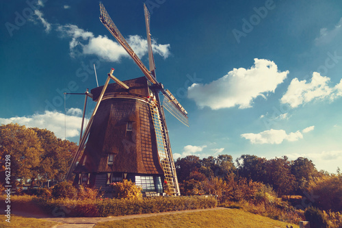 Photography windmill turns Netherlands