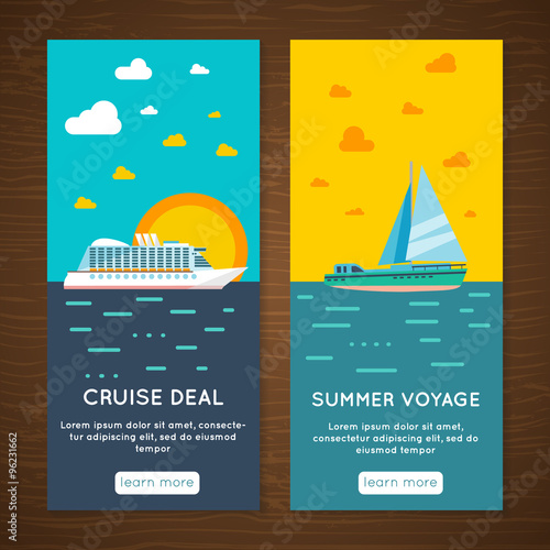  Sea cruise 2 vertical  banners set 