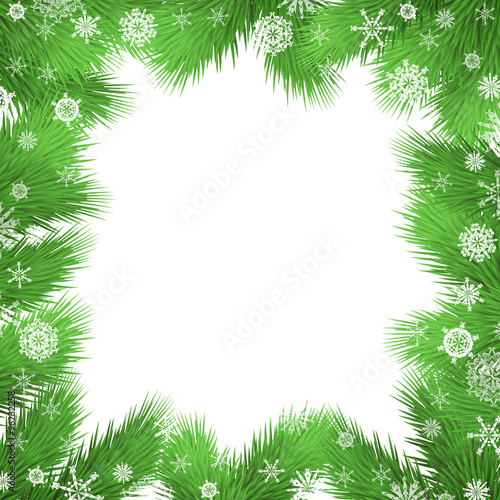 Christmas vector background with fir twigs