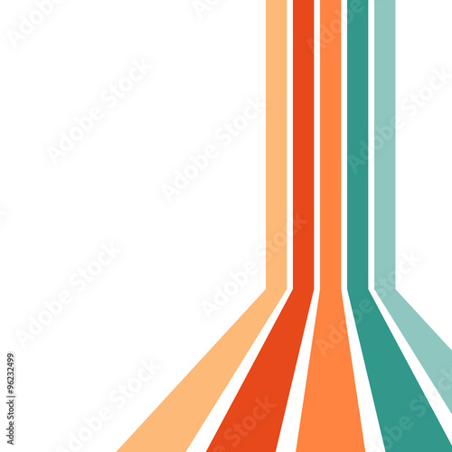 Colorful stripes with 3 d dimensional effect isolated on white.