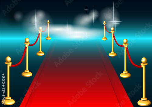 red carpet and light