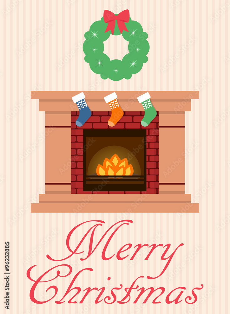 fireplace and christmas socks and text fireplace and christmas socks and text