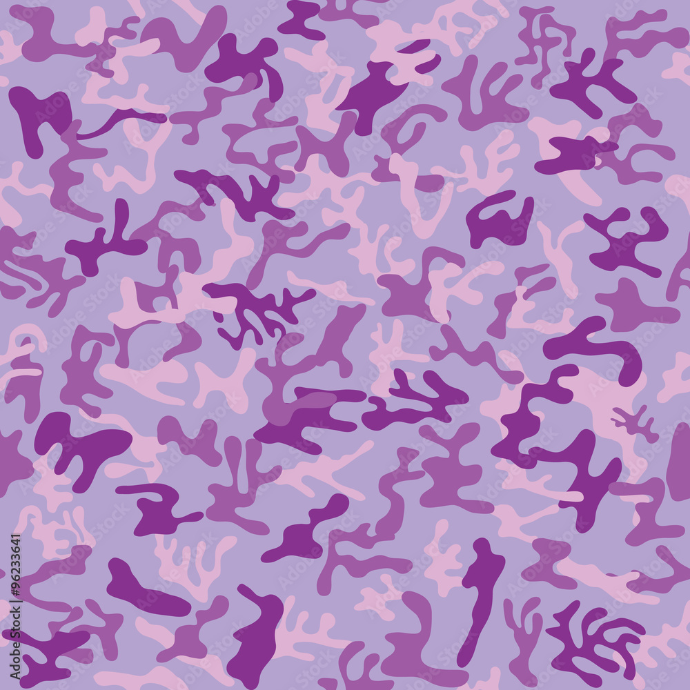 Seamless violet and fuchsia colored military camouflage pattern - Vector and illustration Seamless violet and fuchsia colored military camouflage pattern - Vector and illustration