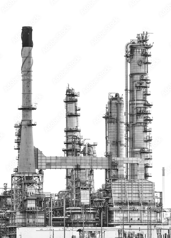Obraz premium Oil refinery isolate on white background