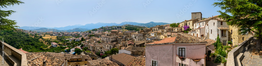 Panoramic view from Tomaso Campanella Square, Altomonte.