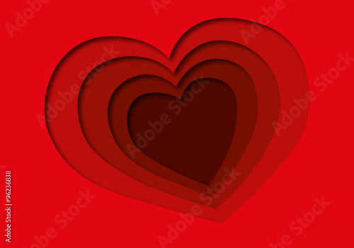 Coeur-papier decoupe