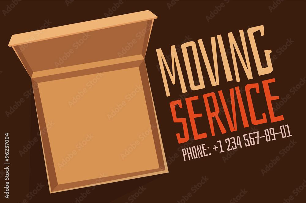 Move service box full vector illustration Move service box full vector illustration