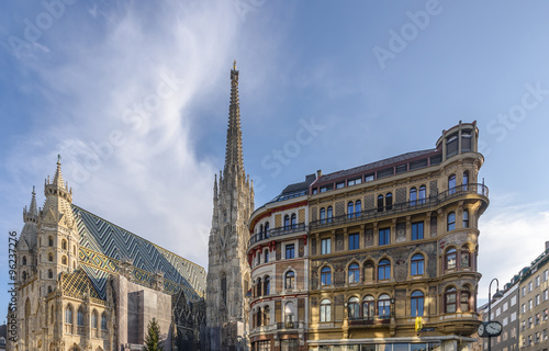 Canvas Print Saint Stephen's Cathedral at Christmas, Vienna, Austria