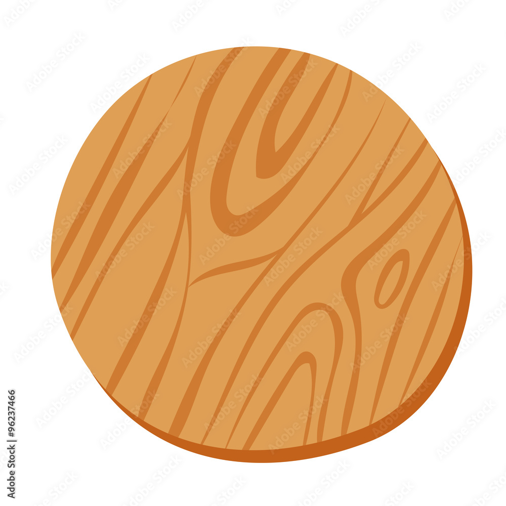 Wooden cutting pizza vector board isolated on white background Wooden cutting pizza vector board isolated on white background