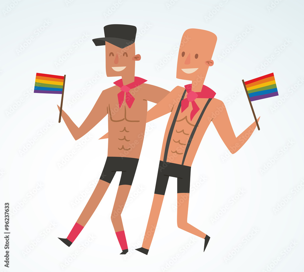 Homosexual gay people couple vector