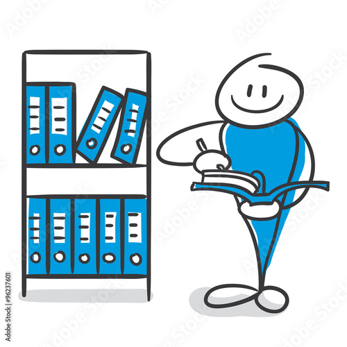 Stick Figure Series Blue