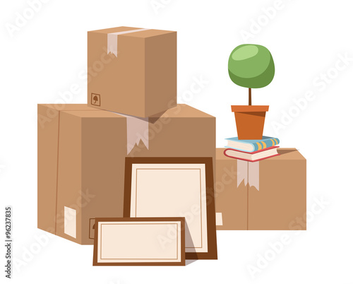 Move service box full vector illustration