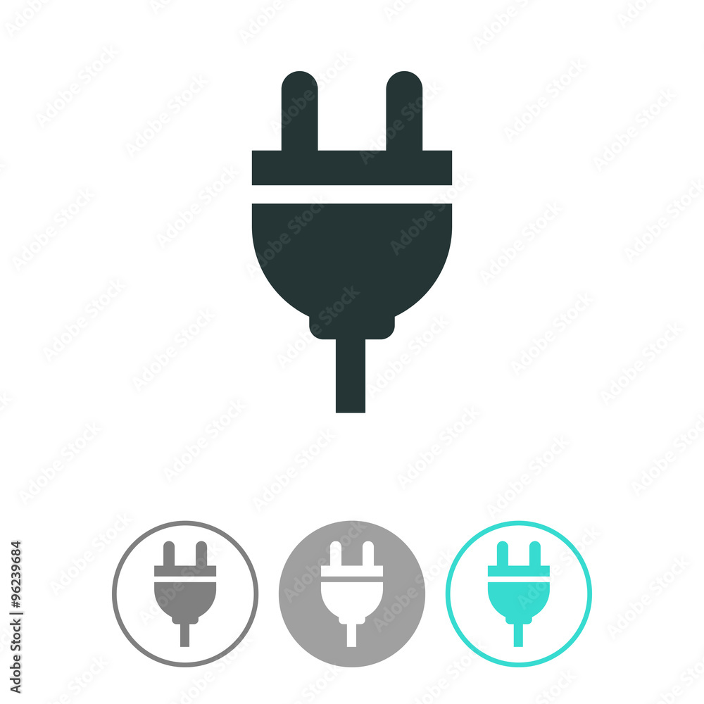 Electric plug vector icon. Electric plug vector icon.