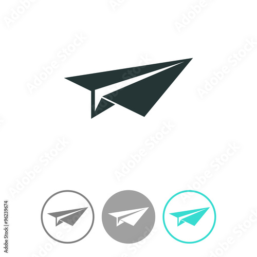 Paper airplane vector icon.