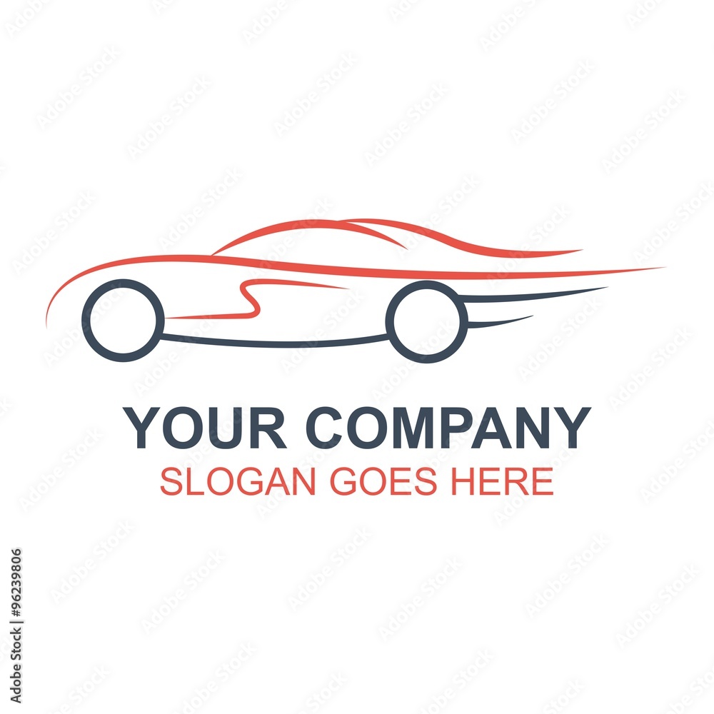 Automotive Car Racing Icon Vector Logo