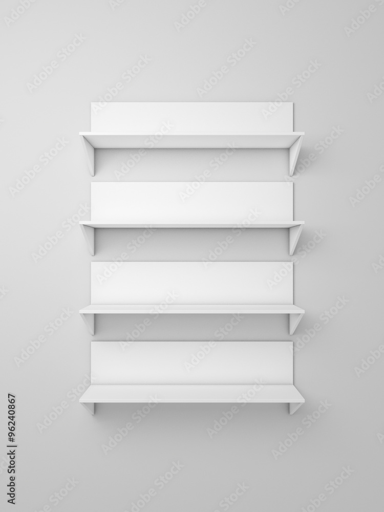 3d rendered modern shelves. 3d rendered modern shelves.