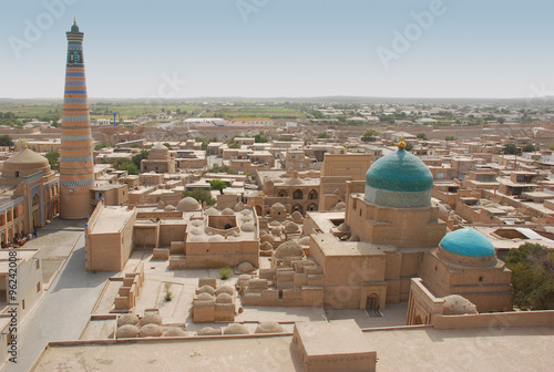 Панорама Ичан-Кала и Минарета Ислам-Ходжа