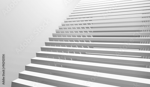 Abstract white interior background with staircase