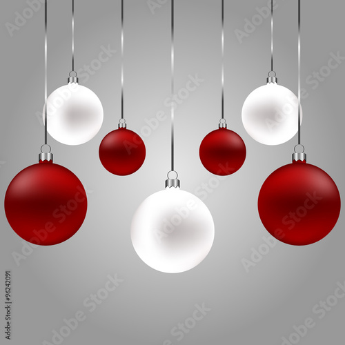 Seasonal christmas background with bauble decoration