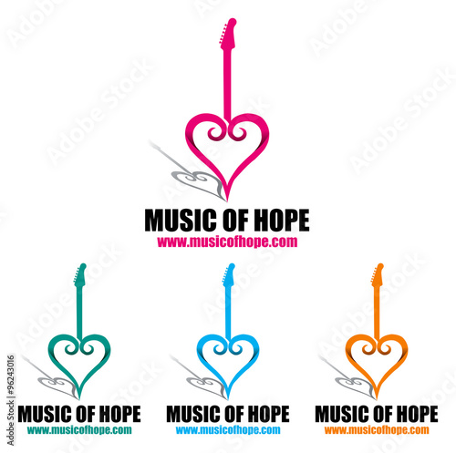 Logo guitare cœur