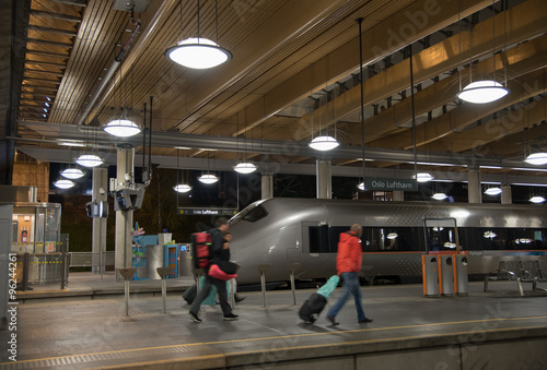 Canvas Print OSLO, NORWAY ,The Flytoget Airport Express Train