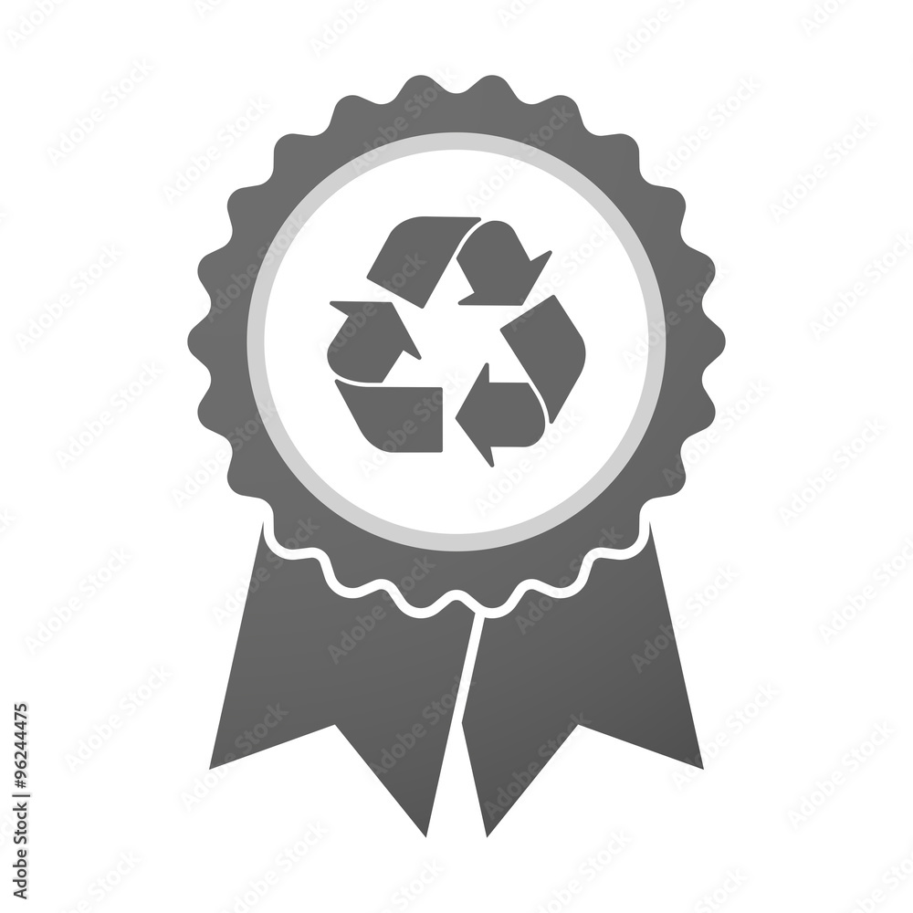 Vector badge icon with a recycle sign Vector badge icon with a recycle sign