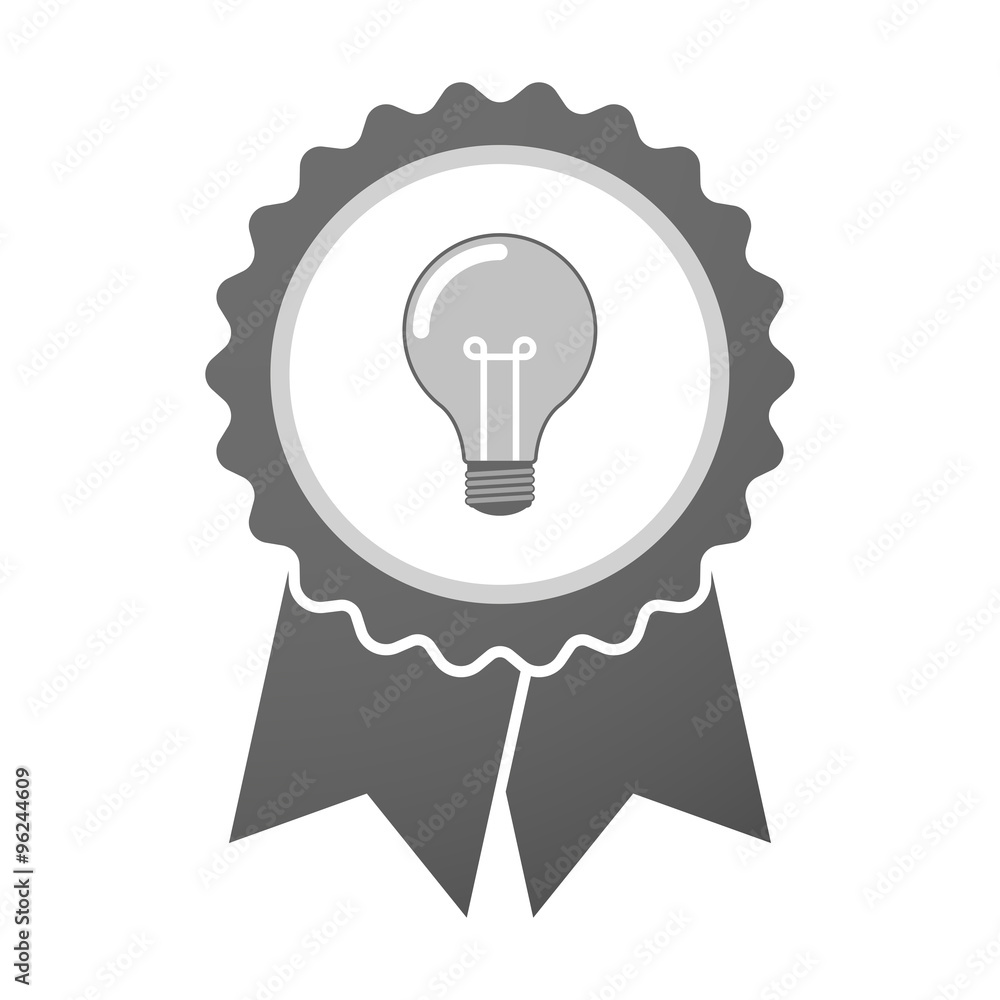 Vector badge icon with a light bulb Vector badge icon with a light bulb
